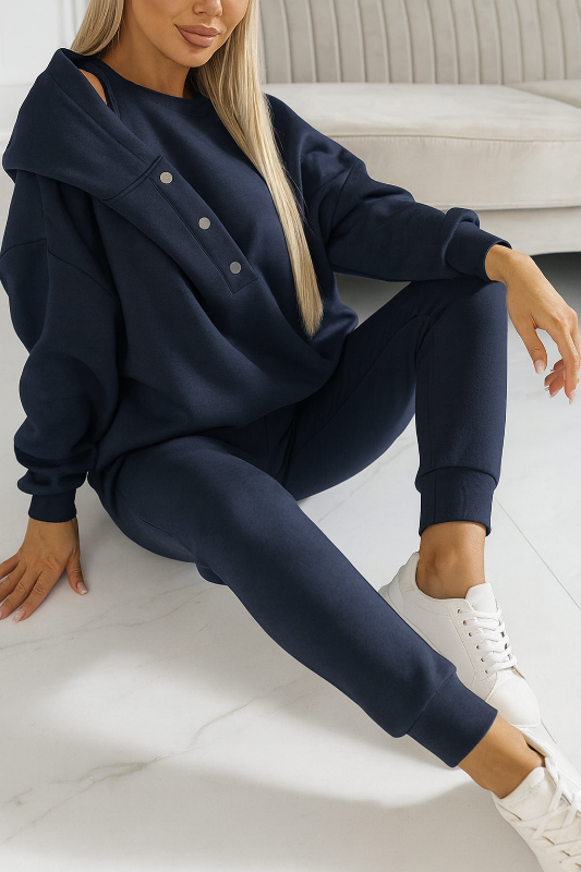 Sportliches Damen-Hoodie-Set – Sweatshirt für Freizeit und Sport