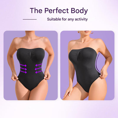 Nahtloser trägerloser Shaping-Body mit Slip – Élise