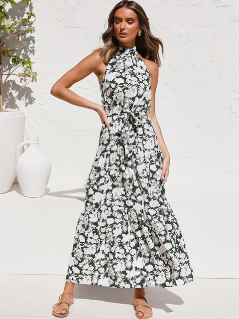 Tanja - Sexi Halfterlos Lang Kleid Urlaubskleidung Frauen