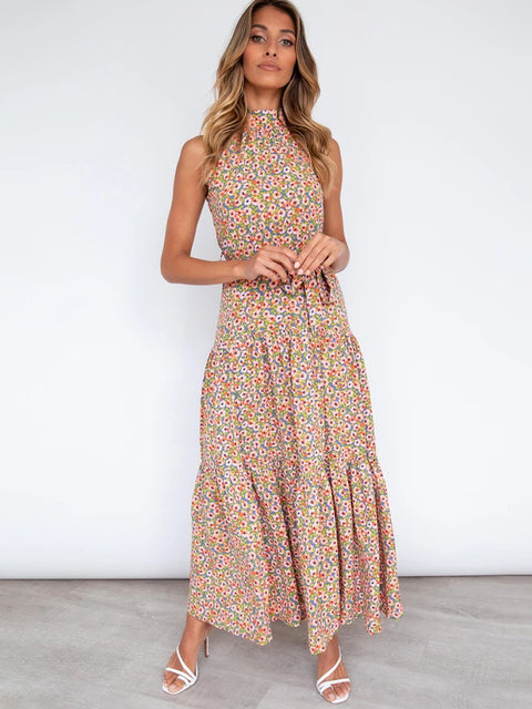 Tanja - Sexi Halfterlos Lang Kleid Urlaubskleidung Frauen