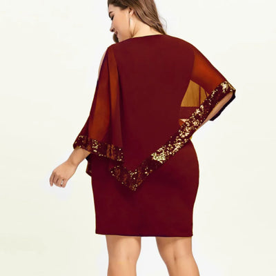 Susanne - Elegantes Kleid mit Pailletten in Übergröße