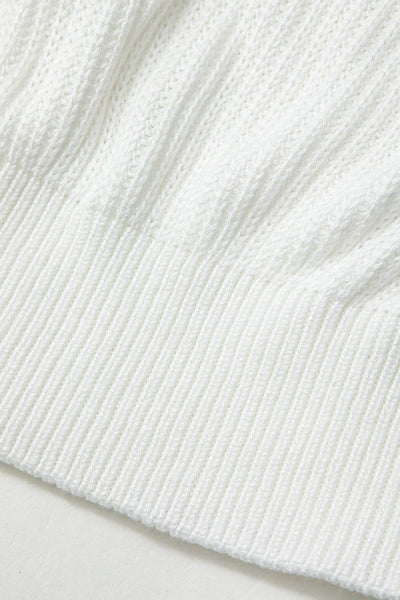 Elise | Racerback Bodycon Geripptes hochgeschlossenes Crop-Top