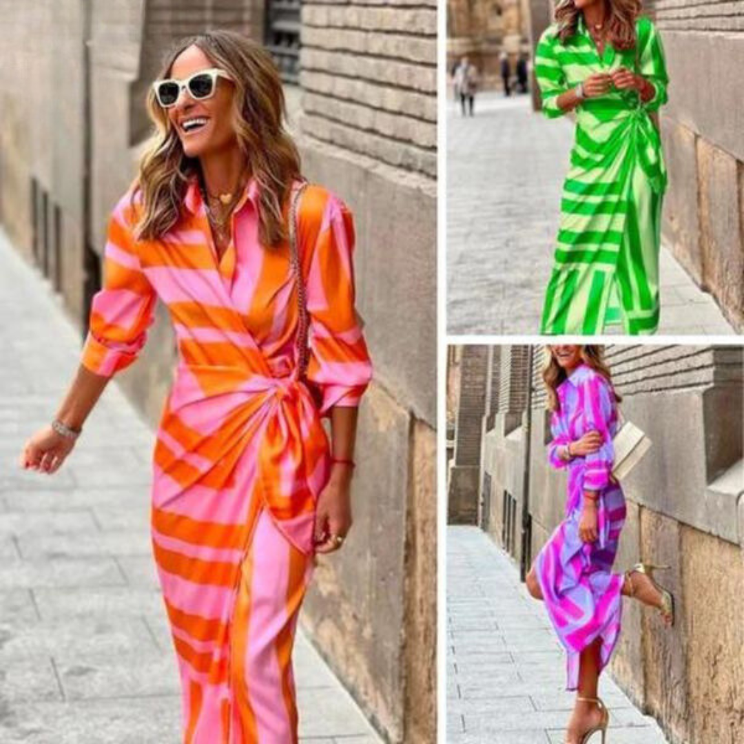 Helmi -| Frühling Sommer Mode Druck Rock Kleid