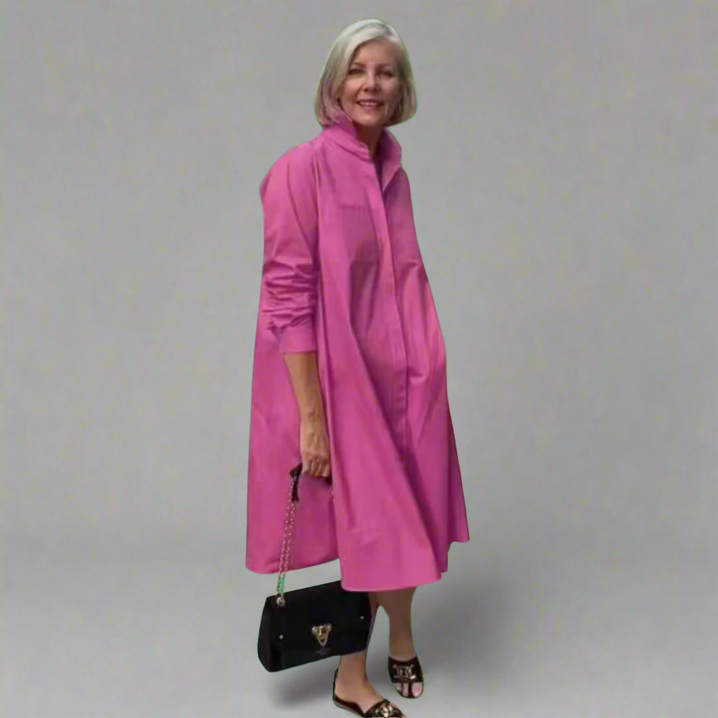 Christiana | Elegantes Langarmkleid mit Tasche