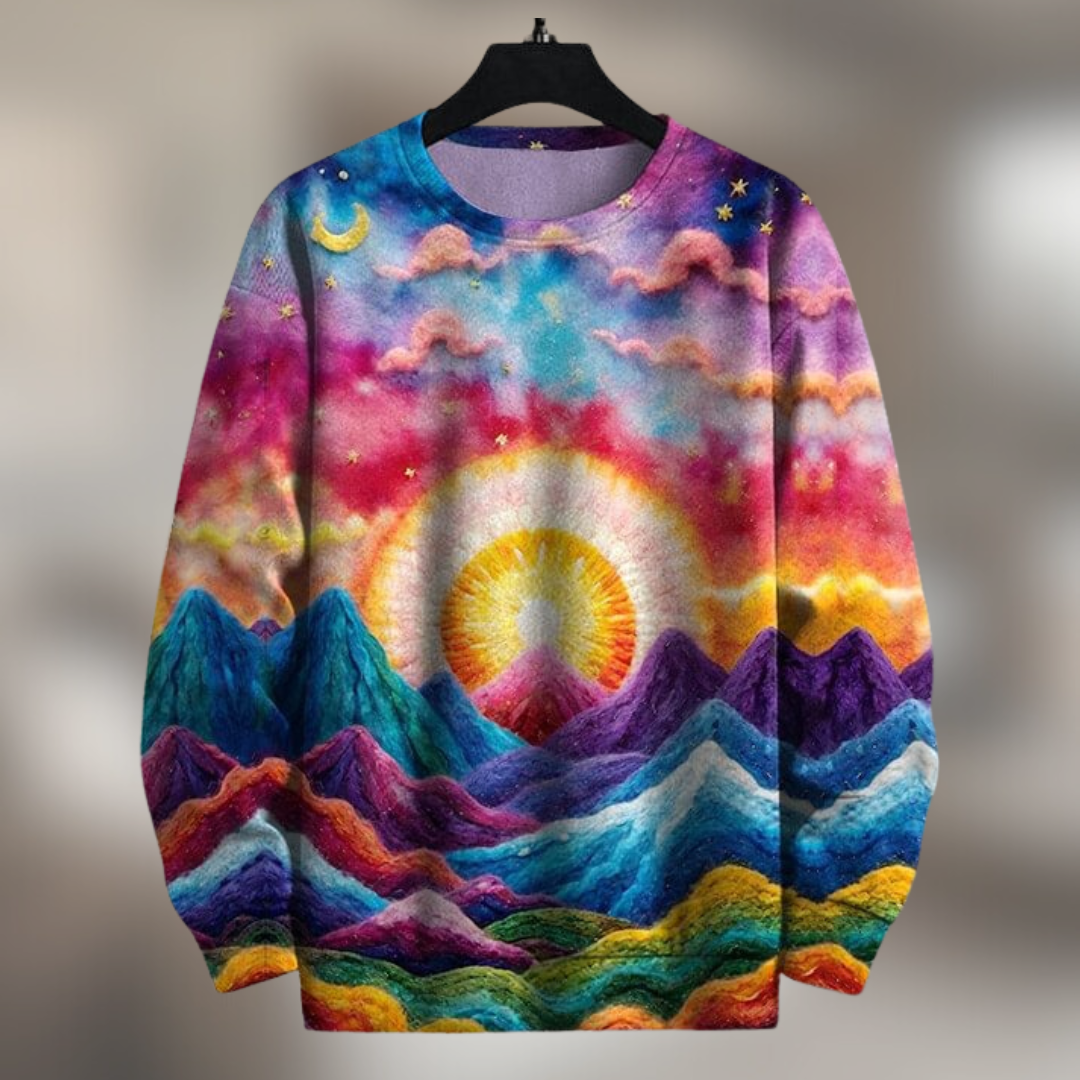 Agathe™ | Kapuzenpullover mit Sonnenaufgangslandschaft