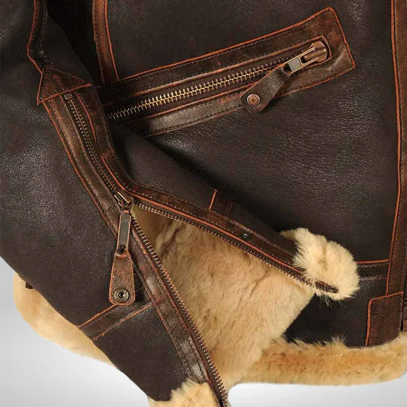 HUNTER™ Originale Herren-Winterjacke aus Leder