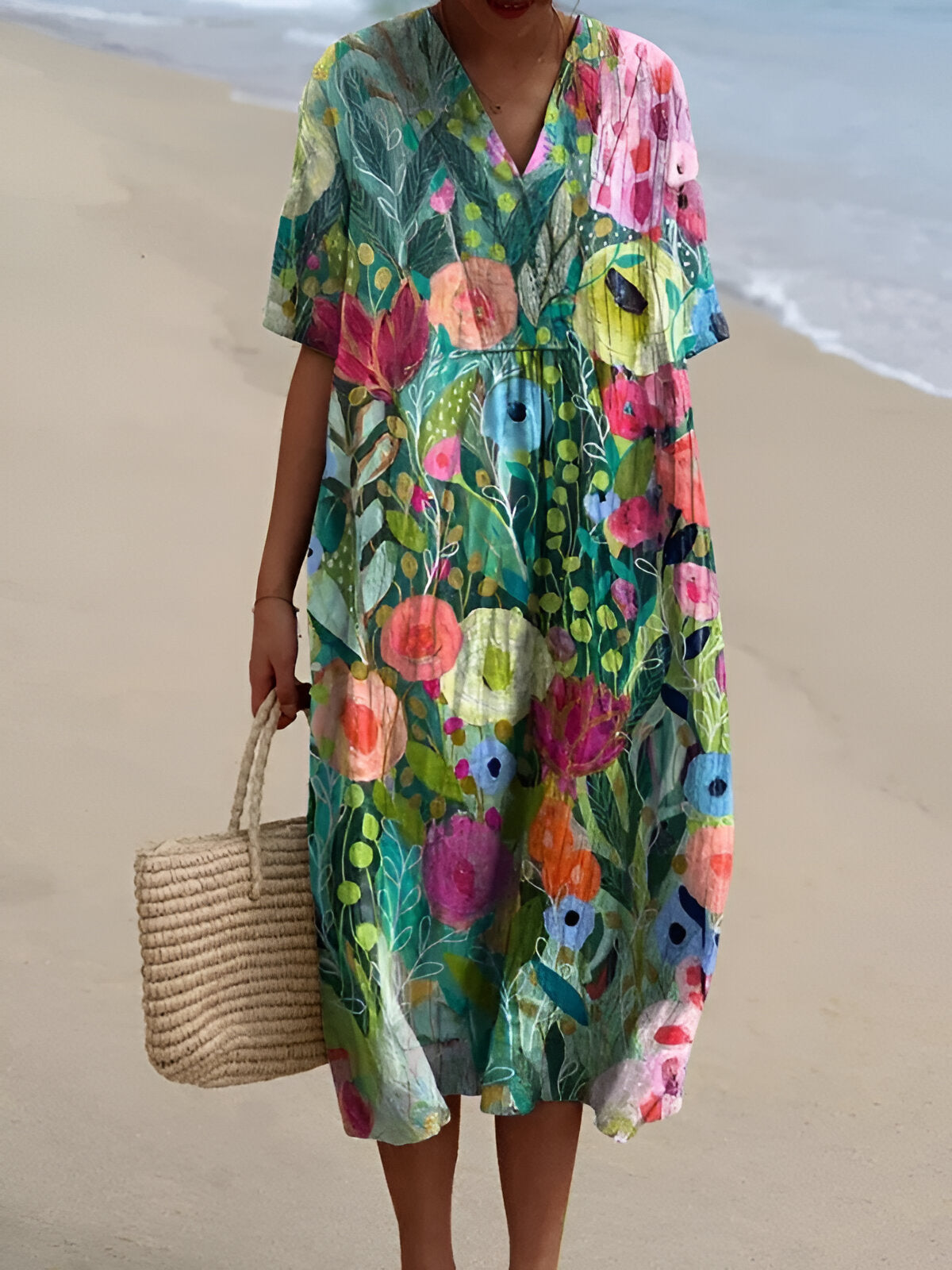 Arelle™ | Bedruckter Sommerwind-Kleid