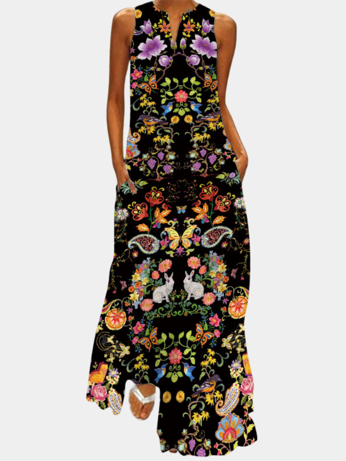 Valerisse – Farbige Damenkleid mit Einzigartigem Druck und Luftiger Passform