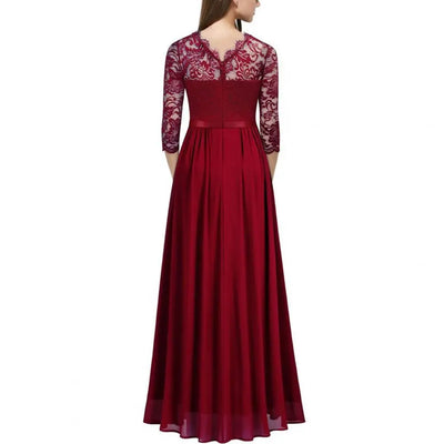 Viera - Rubinrote Eleganz Abendkleid