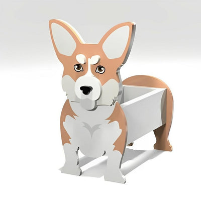 Corgi-Themed Flower Pot