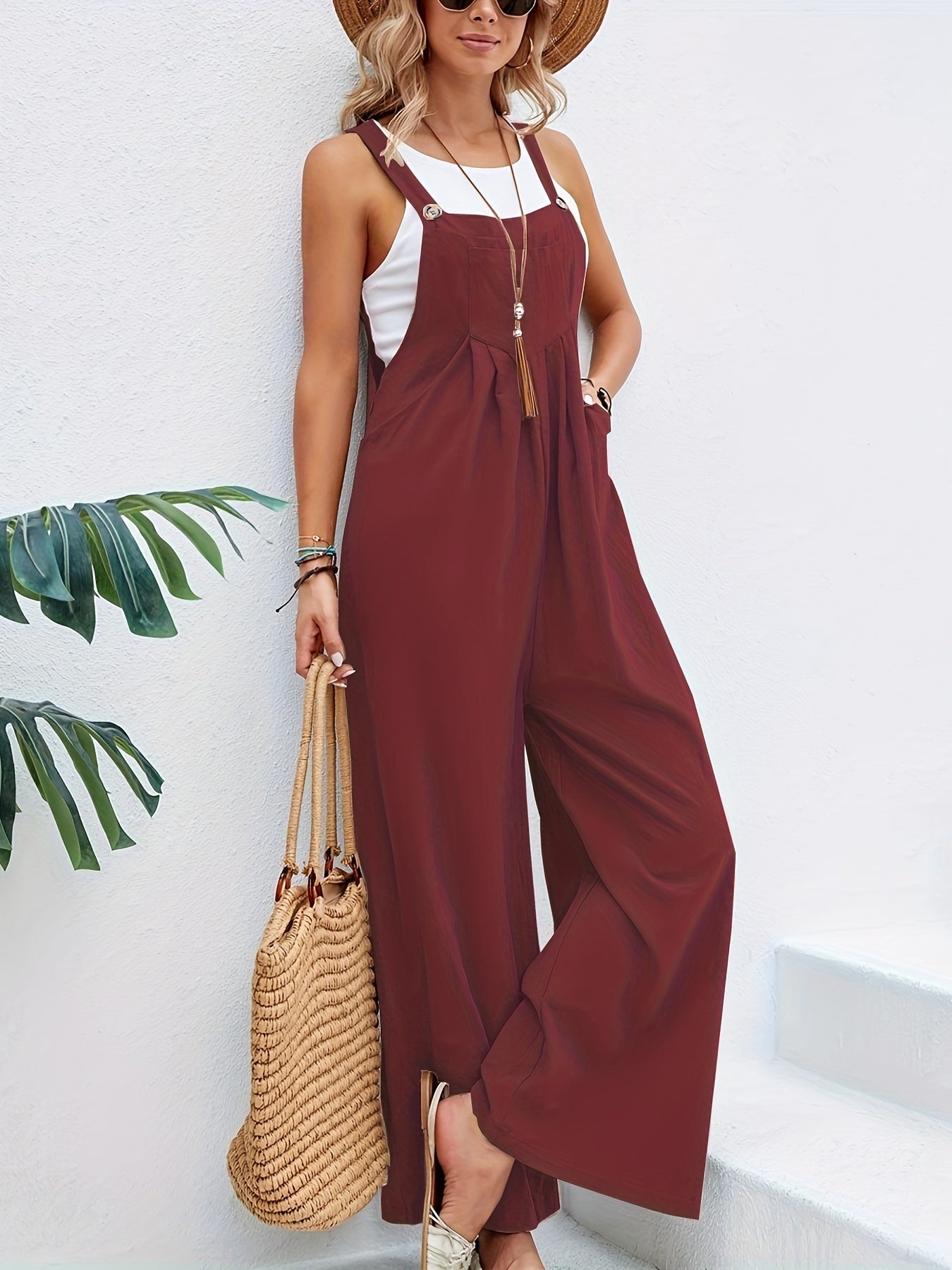 Ärmelloser Boho Jumpsuit für Damen
