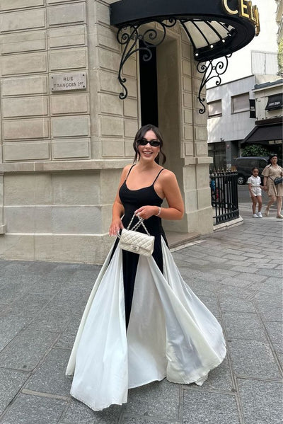 Viara - Getäfeltes Maxikleid