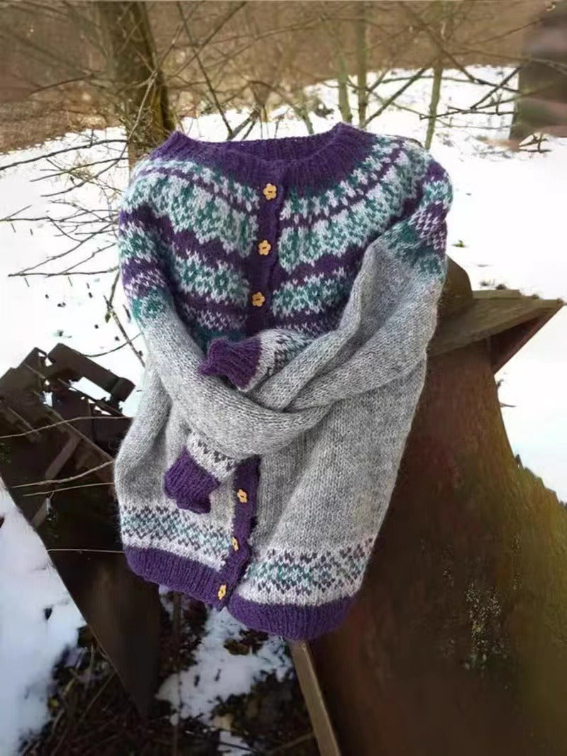 Naomie | Vintage Isländische Strickjacke