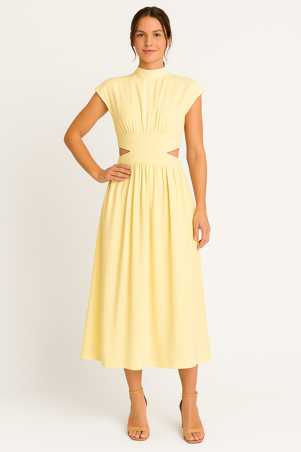 Yveline – Sommerkleid mit Offenem Rücken und Eleganter Schnitt