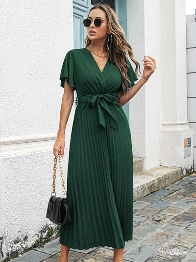 Grünes wickelkleid - laura