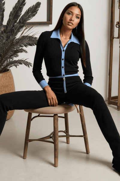 Lara | Modernes Zweiteiler-Set mit Hemd & Wide-Leg-Hose