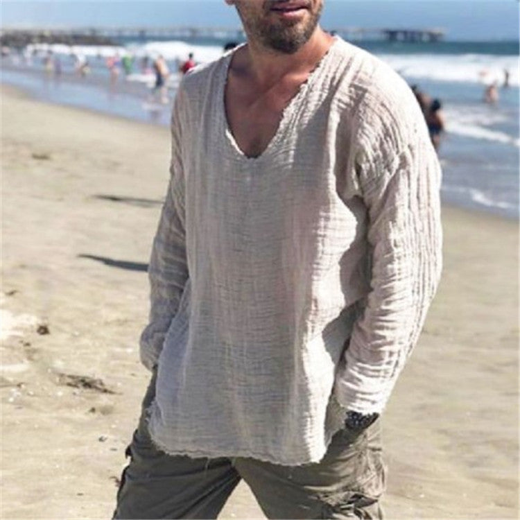 Damon – Lockeres Herrenhemd mit Fransen