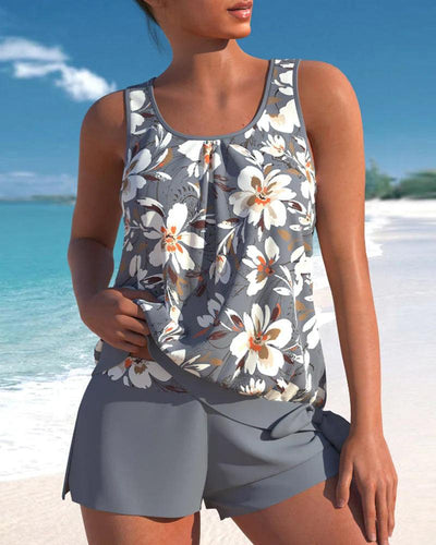 Tankini-Set mit Blumenmuster für Damen