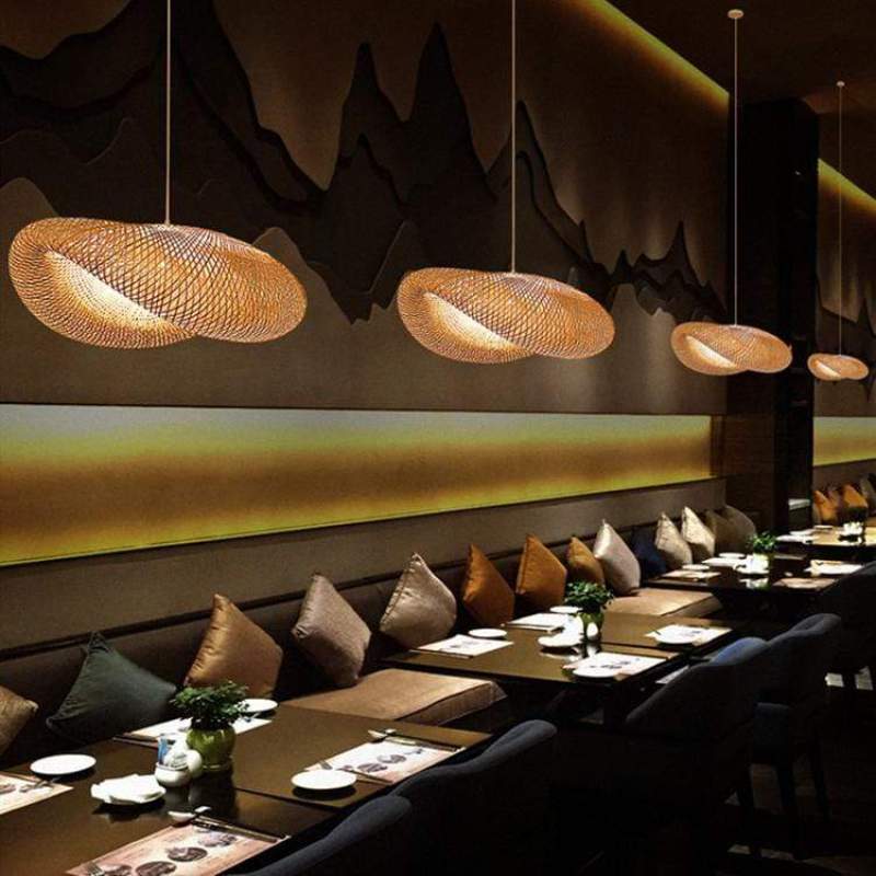 ZenGlow Handgewebte Bambus Pendelleuchte