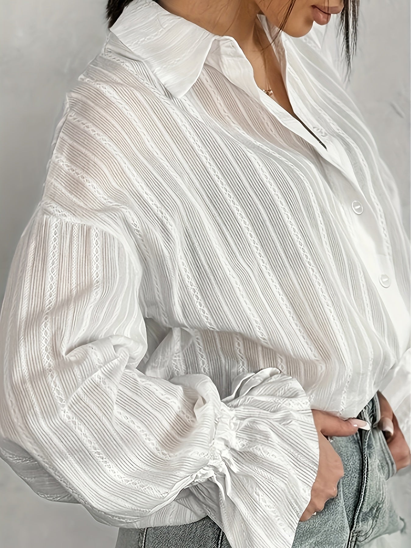 Langarm Leinenhemd mit Kragen und Knopfleiste – Casual Stil für Herbst bis Sommer