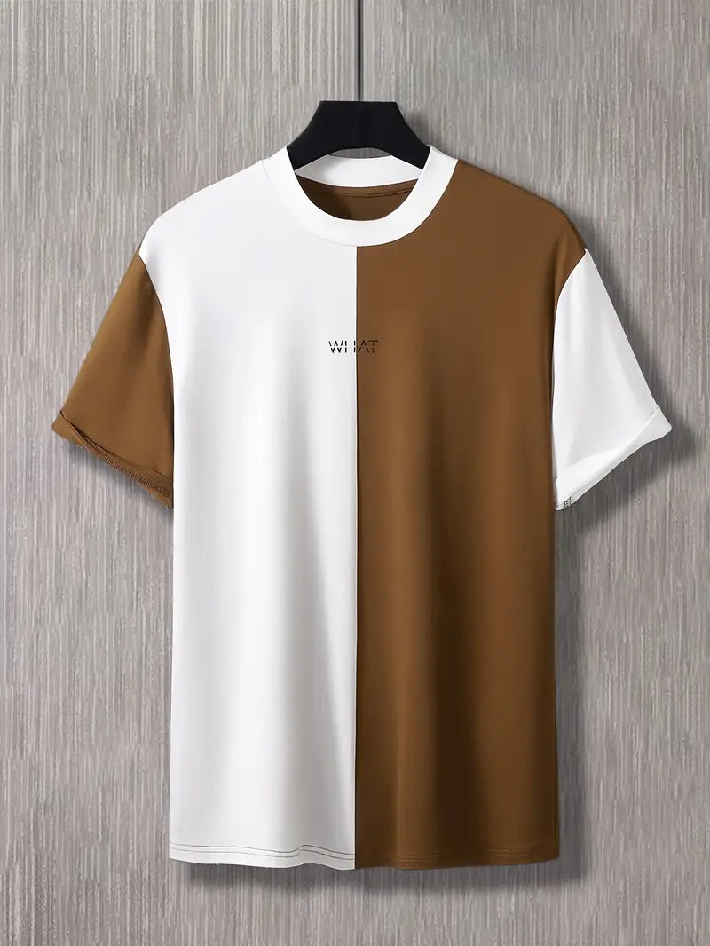Richard - Stylisches Color Block Herren T-Shirt mit kurzen Ärmeln und Rundhalsausschnitt