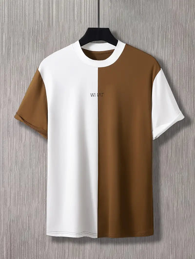 Richard - Stylisches Color Block Herren T-Shirt mit kurzen Ärmeln und Rundhalsausschnitt
