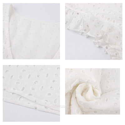 Trendy Sommer-Minikleid mit Volantärmeln – Elina