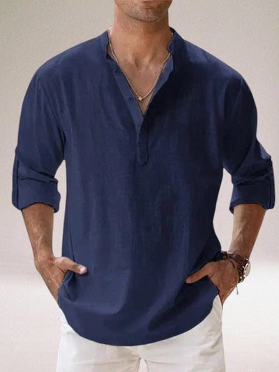 Oronzo™ | Elegantes Leinenhemd mit Knöpfen