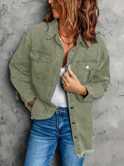 Malika - Langärmelige Denim Jacke