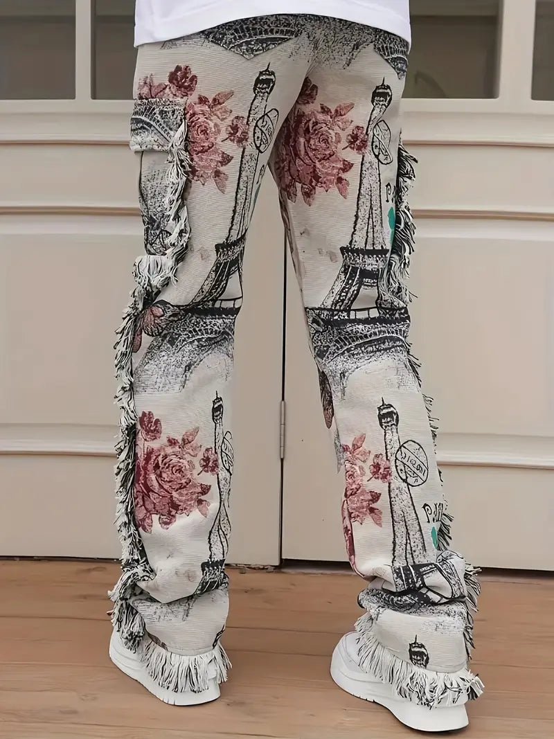 Winslow - Herren-Jeans mit Blumenmuster