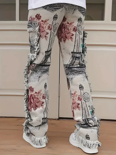 Winslow - Herren-Jeans mit Blumenmuster