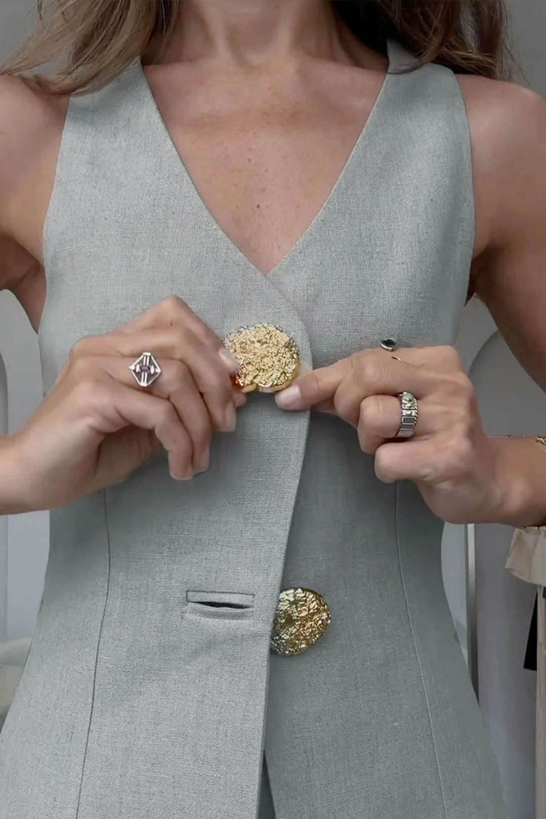 Jana | Elegantes Zweiteiler-Set mit Weste & Schlitzhose