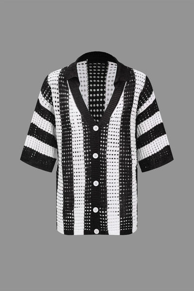 Noemi | Stylisches Häkel-Zweiteiler-Set mit Streifenmuster