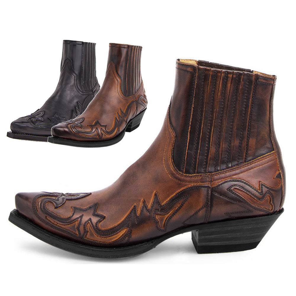 Gregory – Handgeriebene Cowboy-Stiefel in Ethno-Farben