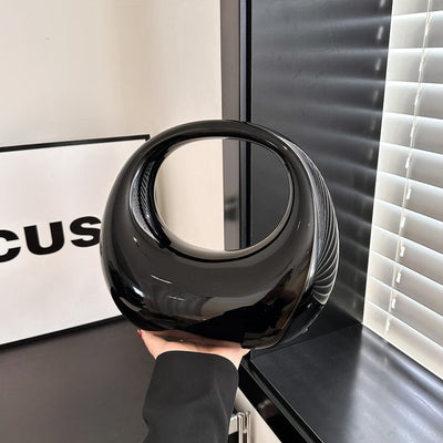 Janet – Zylinderförmige Abendtasche aus Acryl