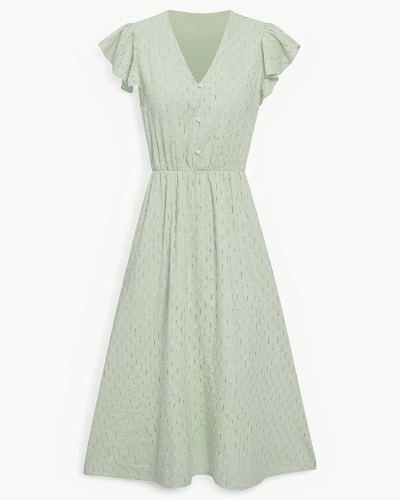 Noa-Liv | Elegantes Midikleid mit Flügelärmeln