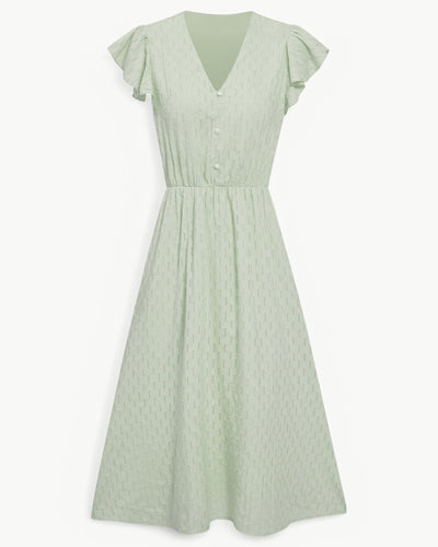 Noa-Liv | Elegantes Midikleid mit Flügelärmeln