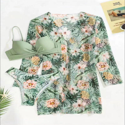 Jean – Dreiteiliges Bademodenset mit europäischem Stil