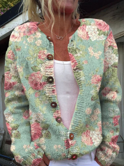 Daisy Schicker Geblümter Cardigan für Damen