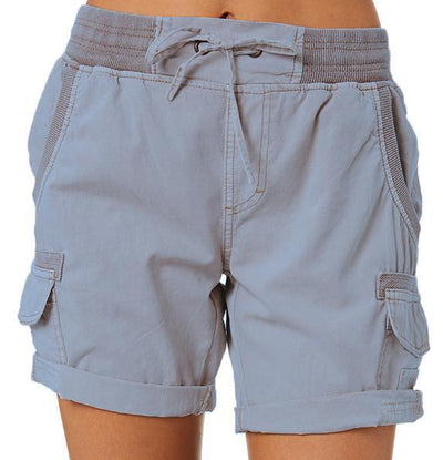 Damen Cargoshorts mit elastischem Bund – Bequeme Freizeithose, Casual Style, ideal für Sommer & Outdoor