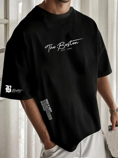 Cooper - Lässiges T-Shirt mit Rundhalsausschnitt und kurzen Ärmeln für Männer