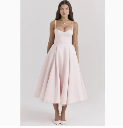 Georgina – Figurbetontes Korsettkleid mit Stahlring und Schwingrock