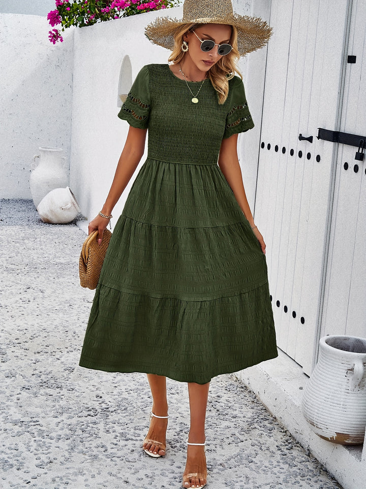 Braunes maxikleid mit spitze - Isabelle