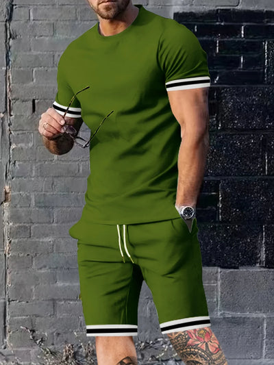 Clive - Herren-Set aus Rundhalshemd und Shorts