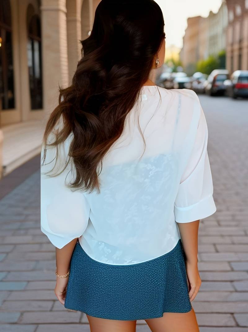 Floris - elegante offene damenbluse