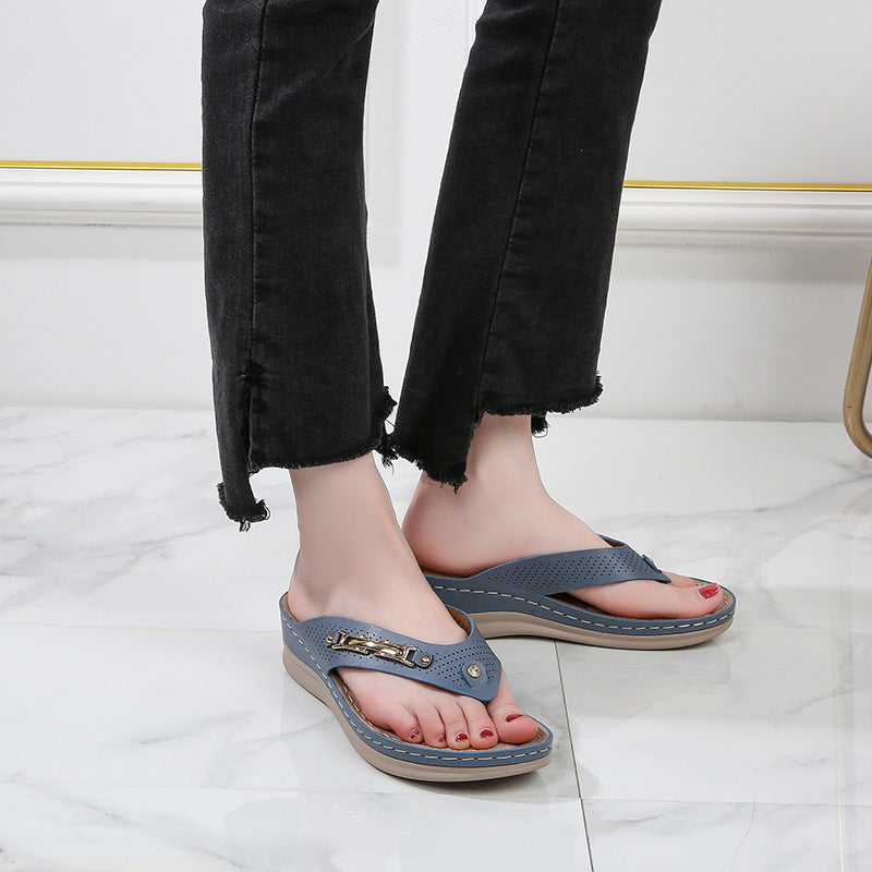 Melissa – Boho Sponge Cake Strand-Sandalen