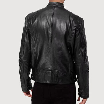 Stilvolle Biker Herren Lederjacke