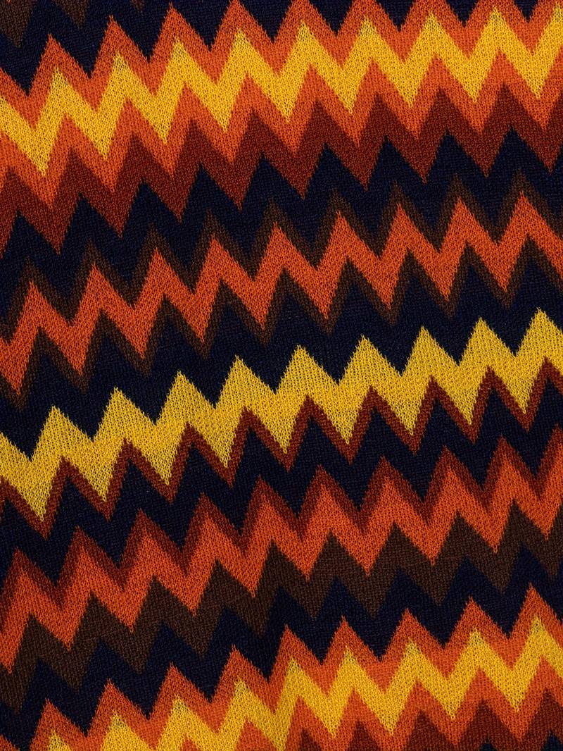 Retro-Strickpolo mit Zickzack-Muster