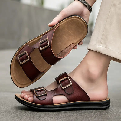 Alexander - Bequeme und Stilvolle Vegan Ledersandalen für Herren