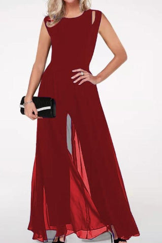 Lily – Damen-Milchseide Einfarbiger Jumpsuit